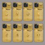 ينطبق على Apple 16 Mobile Prope Case Pro National Trend 14/15 Gold Powder Promax Ring Plus Glass 13 Anti-Fall