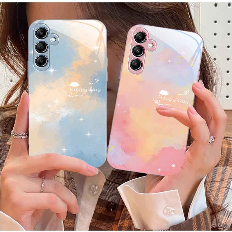 مناسبة لـ Samsung A14 تقديم حالة الهاتف المحمول A20 Niche Creative A30 Lradient Color S11 Liquid Glass Beend مناسبة لـ Samsung A14 تقديم حالة الهاتف المحمول A20 Niche Creative A30 Lradient Color S11 Liquid Glass Beend