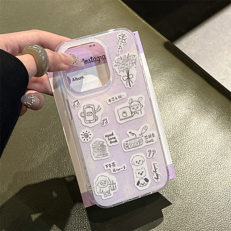 نمط نص الرسوم المتحركة على النمط الكوري INS مناسب لـ iPhone17 Apple 16 Promax/15/14 حالة الهاتف المحمول نموذج جديد نمط نص الرسوم المتحركة على النمط الكوري INS مناسب لـ iPhone17 Apple 16 Promax/15/14 حالة الهاتف المحمول نموذج جديد