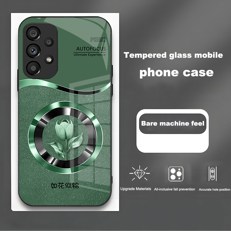 مناسبة لـ Samsung S25Pro Phone Case S24 Ring Tulip S23 Fashion S10E Drop-Probling بالإضافة إلى زجاج شامل للجميع مناسبة لـ Samsung S25Pro Phone Case S24 Ring Tulip S23 Fashion S10E Drop-Probling بالإضافة إلى زجاج شامل للجميع