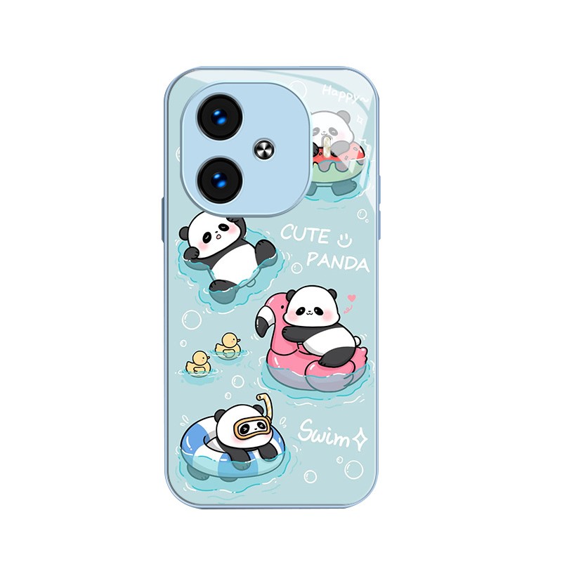 ينطبق على VIVOS20 Mobile Phone Case S19 Liquid Glass Pro Swimming Panda X200 Cartoon 12 ينطبق على VIVOS20 Mobile Phone Case S19 Liquid Glass Pro Swimming Panda X200 Cartoon 12