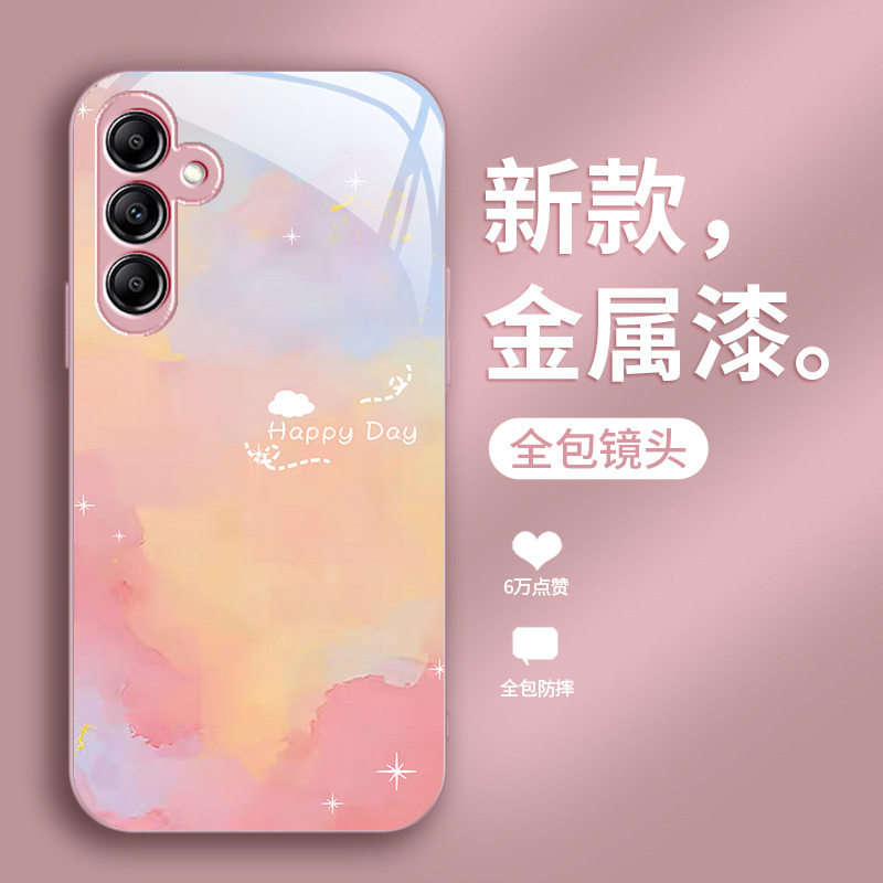 مناسبة لـ Samsung A14 تقديم حالة الهاتف المحمول A20 Niche Creative A30 Lradient Color S11 Liquid Glass Beend مناسبة لـ Samsung A14 تقديم حالة الهاتف المحمول A20 Niche Creative A30 Lradient Color S11 Liquid Glass Beend