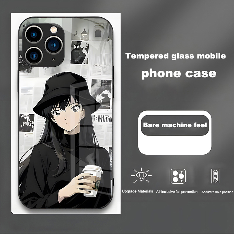 ينطبق على Apple 16Plus Mobile Case 15 Cartoon 14 Newspaper Conan 13 Xiaolan 12 زوجين 11 زجاج XS Love ينطبق على Apple 16Plus Mobile Case 15 Cartoon 14 Newspaper Conan 13 Xiaolan 12 زوجين 11 زجاج XS Love