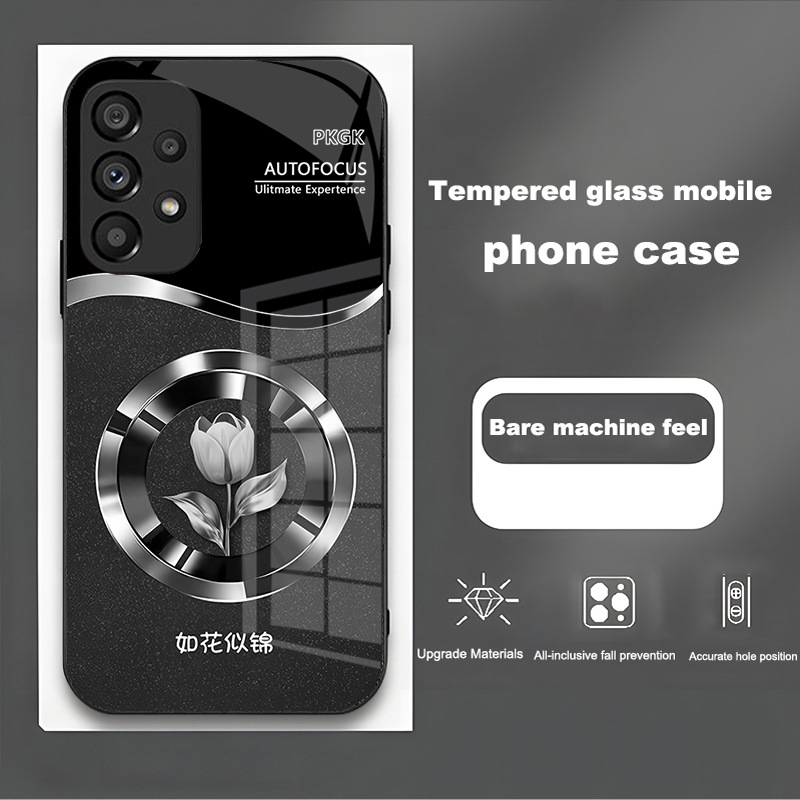مناسبة لـ Samsung S25Pro Phone Case S24 Ring Tulip S23 Fashion S10E Drop-Probling بالإضافة إلى زجاج شامل للجميع مناسبة لـ Samsung S25Pro Phone Case S24 Ring Tulip S23 Fashion S10E Drop-Probling بالإضافة إلى زجاج شامل للجميع