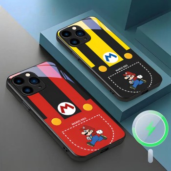 ينطبق على iPhone 16 Phone Case 15 Super Mario 14 Plus Animation 13 Mario 12 Magnetic Mini Anti-Fall