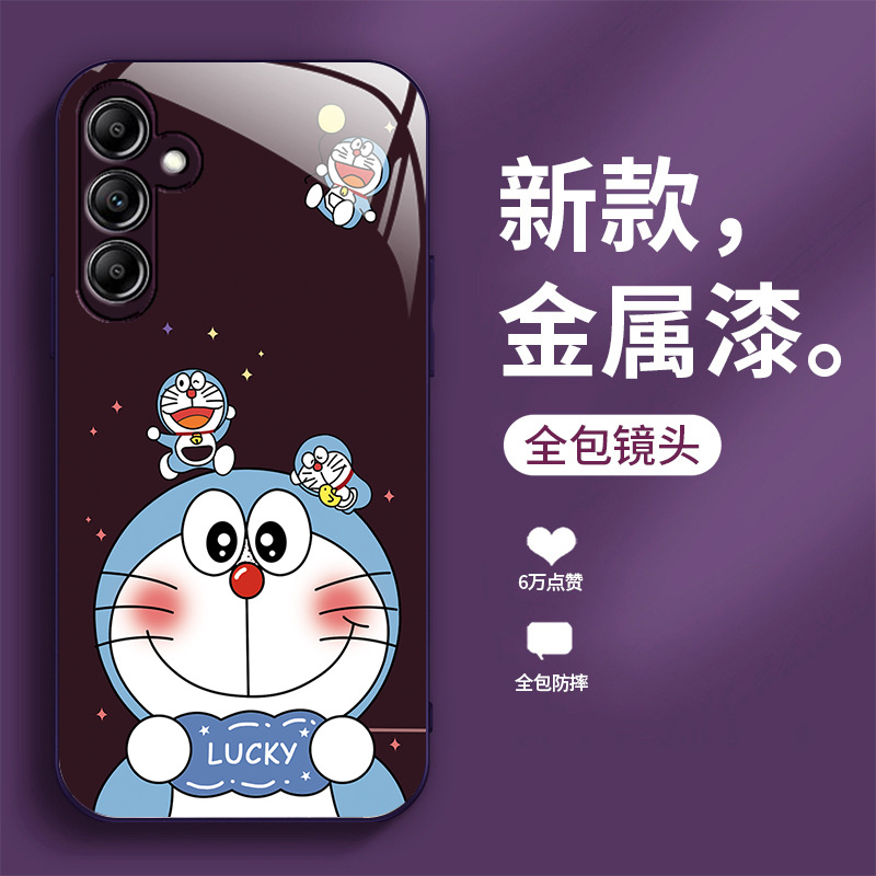 مناسبة لـ Samsung A33 Doraemon A72 الزجاج السائل Fe الزوجين A54 Dingdang Cat A73 Cartoon S30 الرجال والنساء مناسبة لـ Samsung A33 Doraemon A72 الزجاج السائل Fe الزوجين A54 Dingdang Cat A73 Cartoon S30 الرجال والنساء