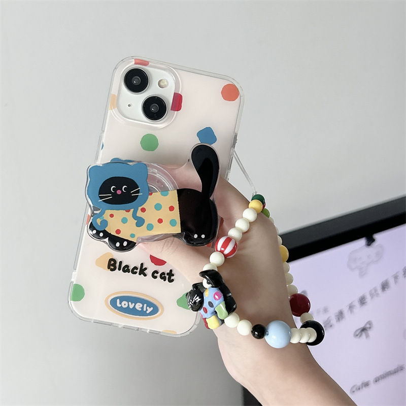 INS القطط الهندسية الملونة المطبقة على iPhone17Promax Apple 16/15 CASE MOLITION CASE 14 مع حامل INS القطط الهندسية الملونة المطبقة على iPhone17Promax Apple 16/15 CASE MOLITION CASE 14 مع حامل
