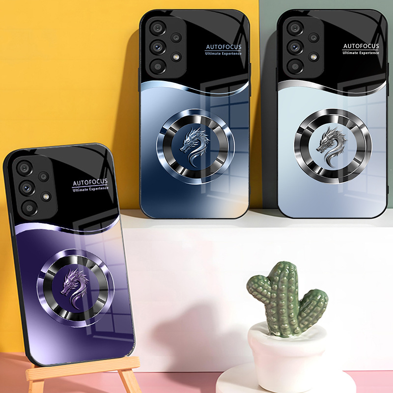 مناسبة لـ Samsung S30EDGE Phone Case S25 Dragon Head Bradient S24 الصينية S22 Glass S8 Ring S9 anti-fall مناسبة لـ Samsung S30EDGE Phone Case S25 Dragon Head Bradient S24 الصينية S22 Glass S8 Ring S9 anti-fall