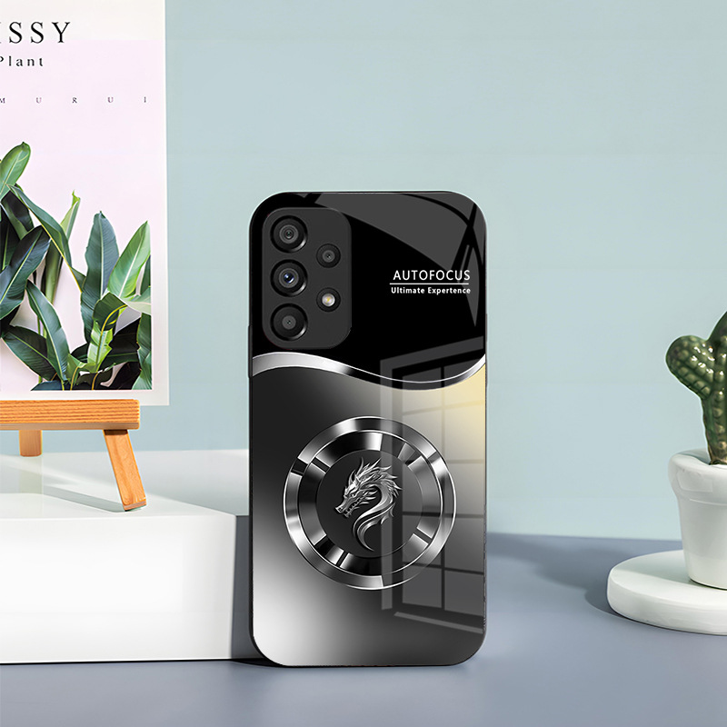 مناسبة لـ Samsung S30EDGE Phone Case S25 Dragon Head Bradient S24 الصينية S22 Glass S8 Ring S9 anti-fall مناسبة لـ Samsung S30EDGE Phone Case S25 Dragon Head Bradient S24 الصينية S22 Glass S8 Ring S9 anti-fall