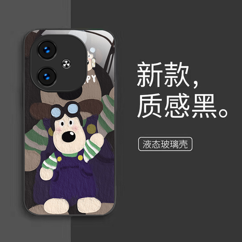 مناسبة لـ Vivoiqoo12 Zhangmen Dog Nex Cute Iqoo11 niche u1x anime x21i glass x3 قشرة سائلة مناسبة لـ Vivoiqoo12 Zhangmen Dog Nex Cute Iqoo11 niche u1x anime x21i glass x3 قشرة سائلة