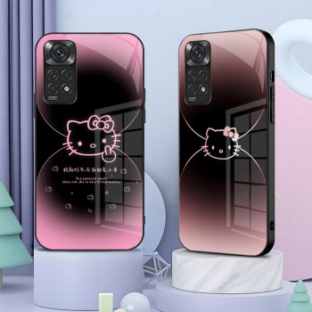 ينطبق على Redmi K80 Case Mobile Phone Case K70 Cartoon 10 Lradient K60 Kidie Cat Pro Glass K30 Pink K40 Girls