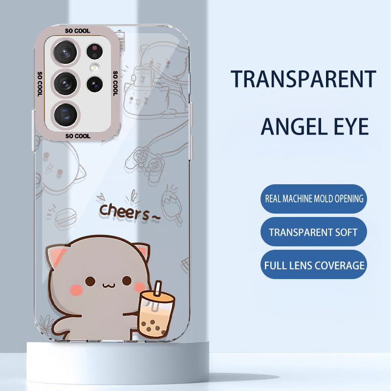 مناسبة لـ Samsung A13 Phone Case 32 Liquid Glass S22 Ultra Peach Cat 24 زوجين بالإضافة إلى حزمة حليب كاملة مناسبة لـ Samsung A13 Phone Case 32 Liquid Glass S22 Ultra Peach Cat 24 زوجين بالإضافة إلى حزمة حليب كاملة