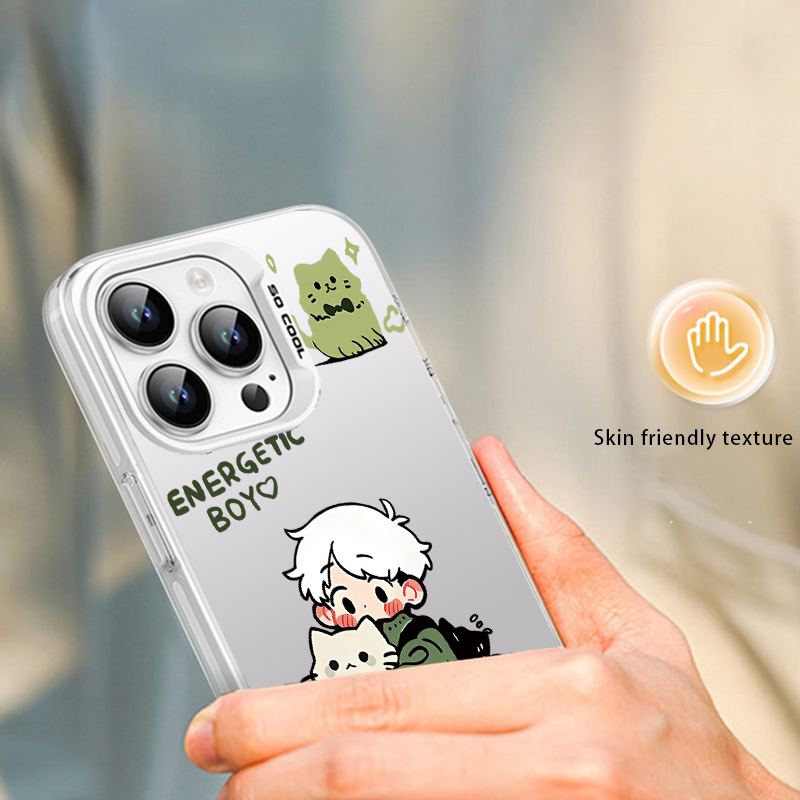 ينطبق على iPhone15 Promax Phone Case Mini زوجين 16 Cat Petting Men and Women 14 Fashion XS Color Silver XR anti-fall ينطبق على iPhone15 Promax Phone Case Mini زوجين 16 Cat Petting Men and Women 14 Fashion XS Color Silver XR anti-fall