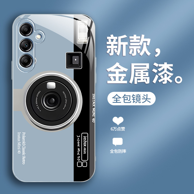 مناسبة لـ Samsunga32 New Creative Camera A52S Metal Liquid Glass Shell A54 Cluse-Intivicive S21FE مناسبة لـ Samsunga32 New Creative Camera A52S Metal Liquid Glass Shell A54 Cluse-Intivicive S21FE