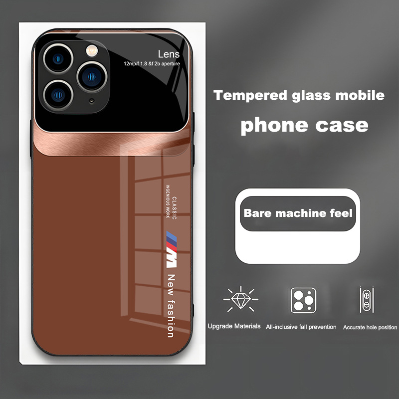 ينطبق على Apple 14 Promax Mobile Case Lens Box BMW Light Luxury Luxury Simple Formerable Glass ينطبق على Apple 14 Promax Mobile Case Lens Box BMW Light Luxury Luxury Simple Formerable Glass