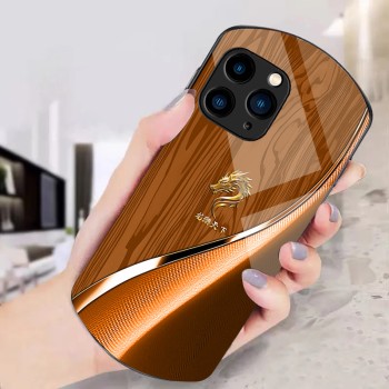 ينطبق على Apple 15Promax Longyou Tianxia 14/13 Oval Pro Wood Grain 11 Simple XR Meteor XS Glass Model