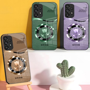 مناسبة لـ Samsung S25Pro Phone Case S24 Ring Tulip S23 Fashion S10E Drop-Probling بالإضافة إلى زجاج شامل للجميع مناسبة لـ Samsung S25Pro Phone Case S24 Ring Tulip S23 Fashion S10E Drop-Probling بالإضافة إلى زجاج شامل للجميع