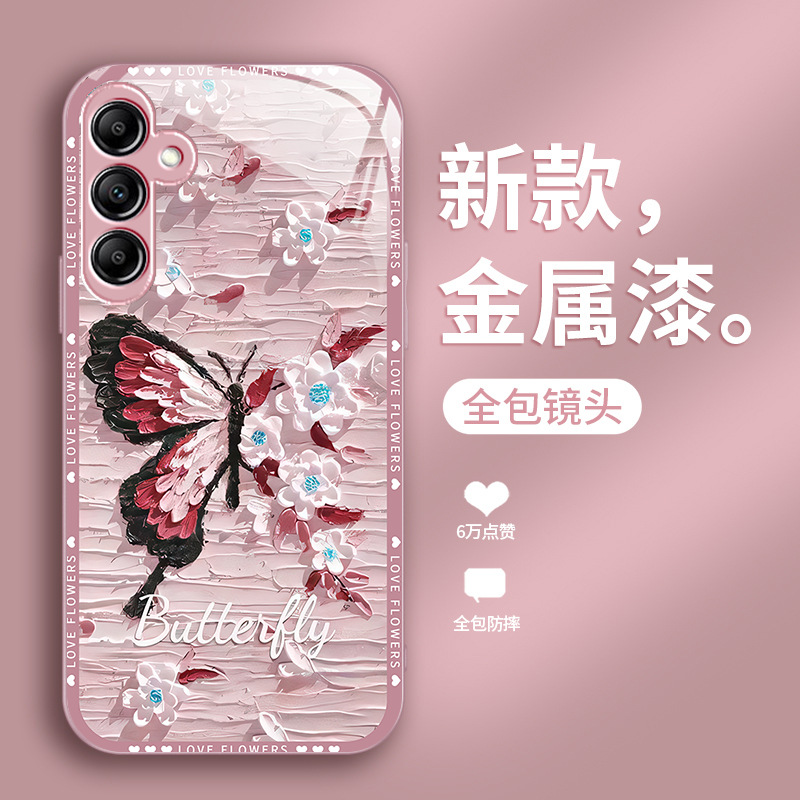 الطلاء الزيتي الفراشة مناسبة لـ Samsung A70 CASE A14 FULLACESS FE-Vall ANDER A20 A30 ANDER GLASS 50 FASHION الطلاء الزيتي الفراشة مناسبة لـ Samsung A70 CASE A14 FULLACESS FE-Vall ANDER A20 A30 ANDER GLASS 50 FASHION
