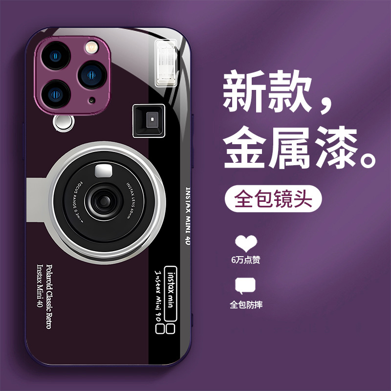 ينطبق على Apple 15/Pro/Plus Creative Camera Apple 11Pro Liquid Glass Shell الكامل المضاد للهبوط ينطبق على Apple 15/Pro/Plus Creative Camera Apple 11Pro Liquid Glass Shell الكامل المضاد للهبوط