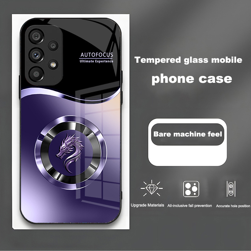 مناسبة لـ Samsung S30EDGE Phone Case S25 Dragon Head Bradient S24 الصينية S22 Glass S8 Ring S9 anti-fall مناسبة لـ Samsung S30EDGE Phone Case S25 Dragon Head Bradient S24 الصينية S22 Glass S8 Ring S9 anti-fall