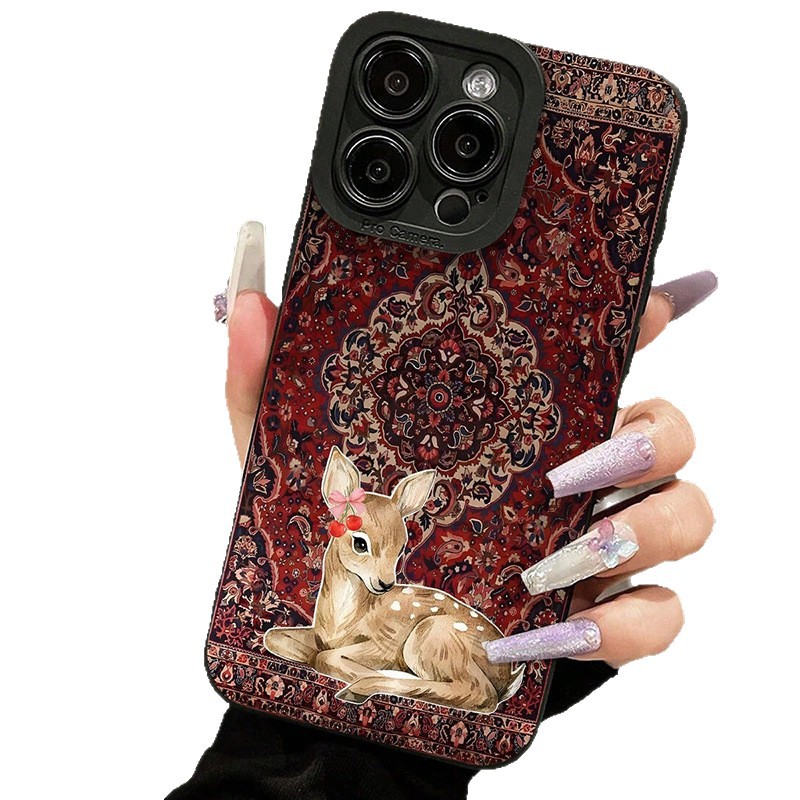 جراب عين الملاك الكرزية الغزال لأجهزة الأيفون iPhone 16Promax/15/14 جراب عين الملاك الكرزية الغزال لأجهزة الأيفون iPhone 16Promax/15/14