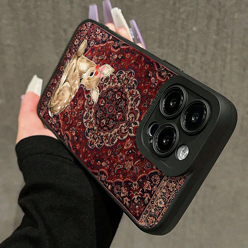 جراب عين الملاك الكرزية الغزال لأجهزة الأيفون iPhone 16Promax/15/14 جراب عين الملاك الكرزية الغزال لأجهزة الأيفون iPhone 16Promax/15/14
