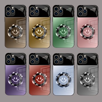 ينطبق على Apple 17 Mobile Phone Case 15 Simplified 14 Smiling Face 13 Lradient Color 12 Glass 11 Hading Plus Inclusive anti Fall