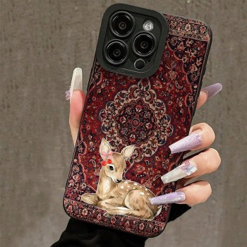 جراب عين الملاك الكرزية الغزال لأجهزة الأيفون iPhone 16Promax/15/14 