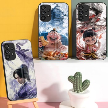 مناسبة لـ Samsung S25 Case S24 Comic Comic S23 Nezha S22 Devil S21 Glass Class S20 مكافحة السقوط ومضاد للخلع