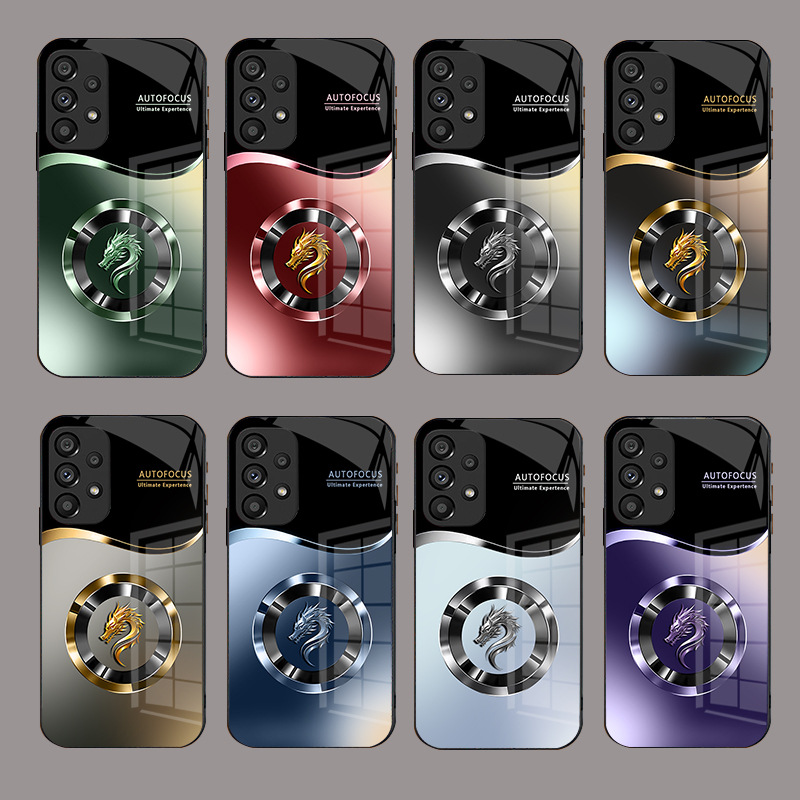 مناسبة لـ Samsung S30EDGE Phone Case S25 Dragon Head Bradient S24 الصينية S22 Glass S8 Ring S9 anti-fall مناسبة لـ Samsung S30EDGE Phone Case S25 Dragon Head Bradient S24 الصينية S22 Glass S8 Ring S9 anti-fall