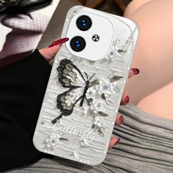 الطلاء الزيتي الفراشة مناسبة لـ IQoOneo10 Case Mobile Pro Pro الكامل X200 Anti-Fall S18 Sense S20 Glass