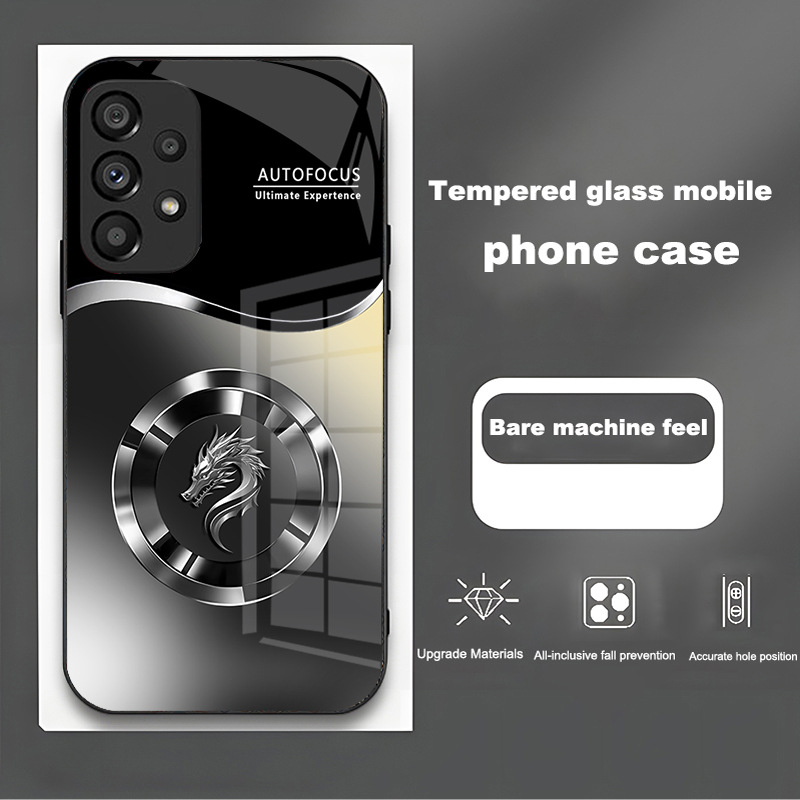 مناسبة لـ Samsung S30EDGE Phone Case S25 Dragon Head Bradient S24 الصينية S22 Glass S8 Ring S9 anti-fall مناسبة لـ Samsung S30EDGE Phone Case S25 Dragon Head Bradient S24 الصينية S22 Glass S8 Ring S9 anti-fall