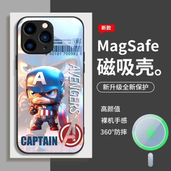 Avengers مناسبة لـ Apple 16 Plus Case 11/12 Animation 13 Marvel Pro Magnetic Case 14 Full Package