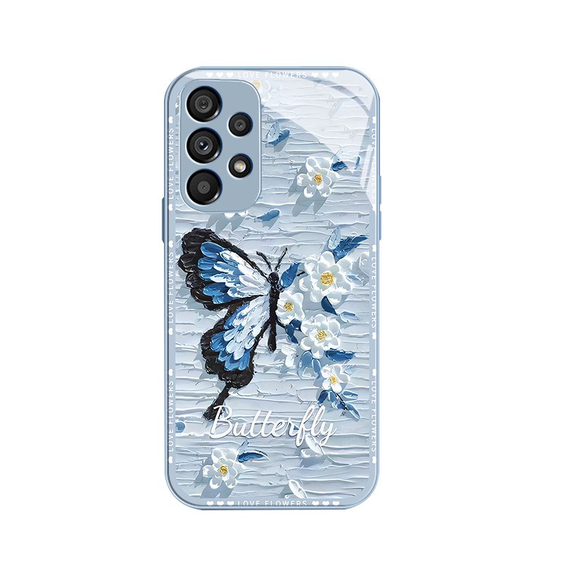 الطلاء الزيتي الفراشة مناسبة ل Samsung S10 الهاتف المحمول Case S20 تغطية كاملة 21 مضاد السقوط S30 Highlend Sense 22 Glass S23 Creative الطلاء الزيتي الفراشة مناسبة ل Samsung S10 الهاتف المحمول Case S20 تغطية كاملة 21 مضاد السقوط S30 Highlend Sense 22 Glass S23 Creative