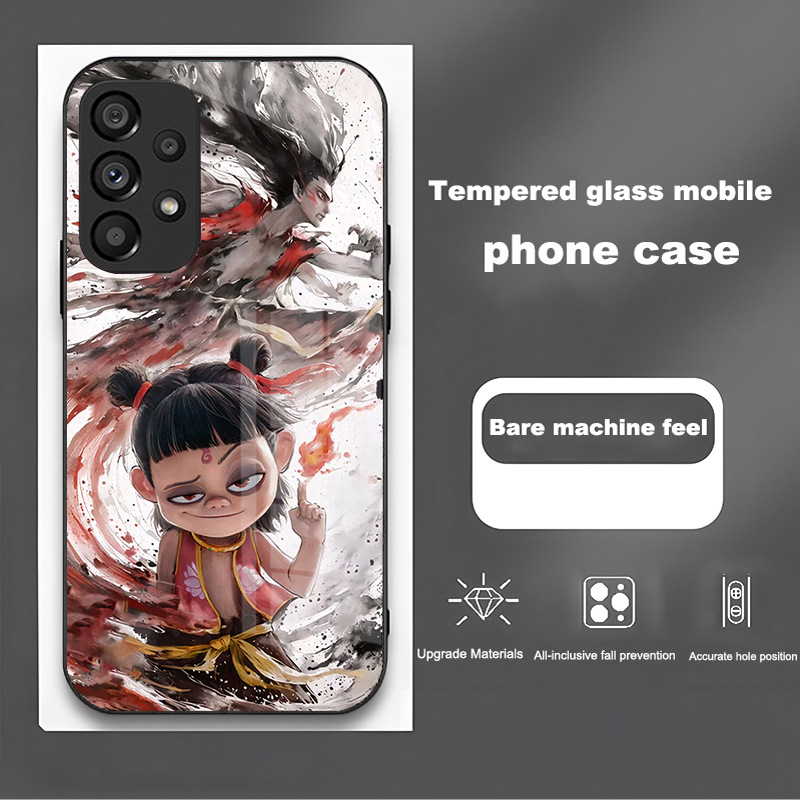 مناسبة لـ Samsung S25 Case S24 Comic Comic S23 Nezha S22 Devil S21 Glass Class S20 مكافحة السقوط ومضاد للخلع مناسبة لـ Samsung S25 Case S24 Comic Comic S23 Nezha S22 Devil S21 Glass Class S20 مكافحة السقوط ومضاد للخلع