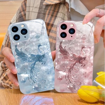 قابلة للتطبيق على Apple 16 Phone Case جديد 14/15 Broken Diamond Phoenix بالإضافة