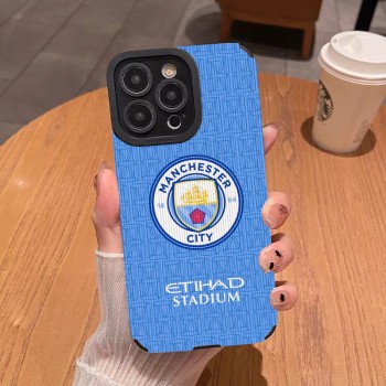 شعار فريق Manchester City مناسب لـ Apple 16 16Promax 16 16Pro 15 14 Case 13 12 11 7/8