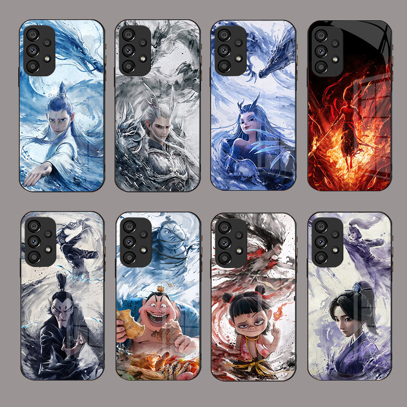 مناسبة لـ Samsung S25 Case S24 Comic Comic S23 Nezha S22 Devil S21 Glass Class S20 مكافحة السقوط ومضاد للخلع مناسبة لـ Samsung S25 Case S24 Comic Comic S23 Nezha S22 Devil S21 Glass Class S20 مكافحة السقوط ومضاد للخلع
