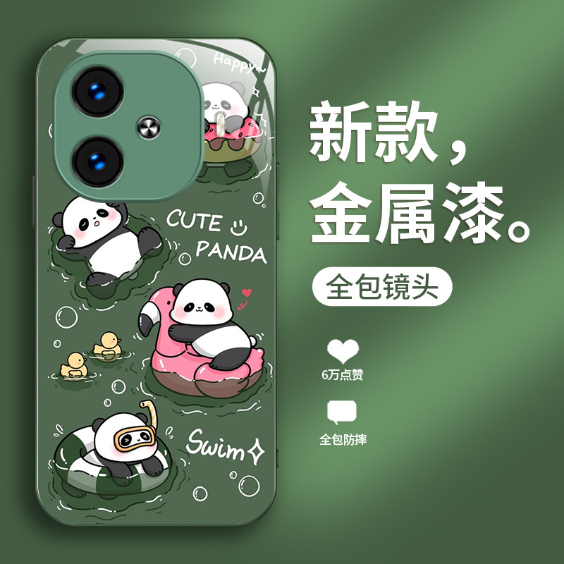 ينطبق على VIVOS20 Mobile Phone Case S19 Liquid Glass Pro Swimming Panda X200 Cartoon 12 ينطبق على VIVOS20 Mobile Phone Case S19 Liquid Glass Pro Swimming Panda X200 Cartoon 12
