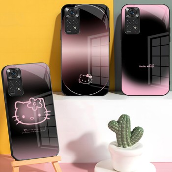 ينطبق على Redmi K80 Case Mobile Phone Case K70 Cartoon 10 Lradient K60 Kidie Cat Pro Glass K30 Pink K40 Girls