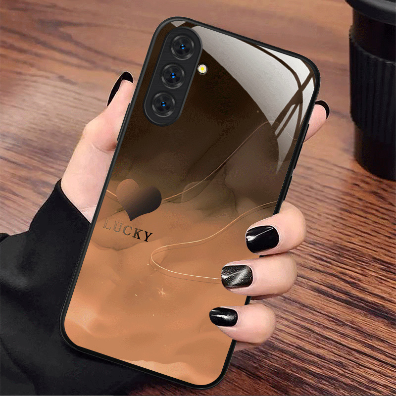 مناسبة لـ Samsung S25FE Phone Case A71 Hot Model P60 SMUDGE LOVE S25 Butterfly S30 Glass Star مناسبة لـ Samsung S25FE Phone Case A71 Hot Model P60 SMUDGE LOVE S25 Butterfly S30 Glass Star
