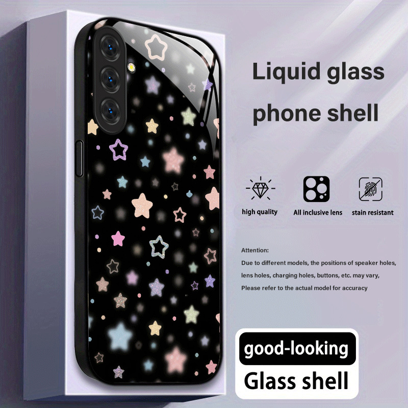 مناسبة لـ Samsung S25FE Phone Case A71 Hot Model P60 SMUDGE LOVE S25 Butterfly S30 Glass Star مناسبة لـ Samsung S25FE Phone Case A71 Hot Model P60 SMUDGE LOVE S25 Butterfly S30 Glass Star
