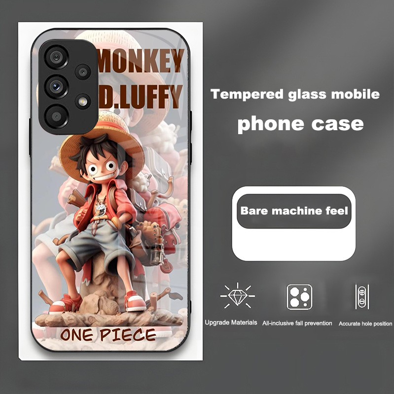 مناسبة لـ Samsung S23 Ultra One Piece 20 Dragon Ball S11 Luffy & Zoro S8 Glass 23 Goku Fe Anti-Fall مناسبة لـ Samsung S23 Ultra One Piece 20 Dragon Ball S11 Luffy & Zoro S8 Glass 23 Goku Fe Anti-Fall