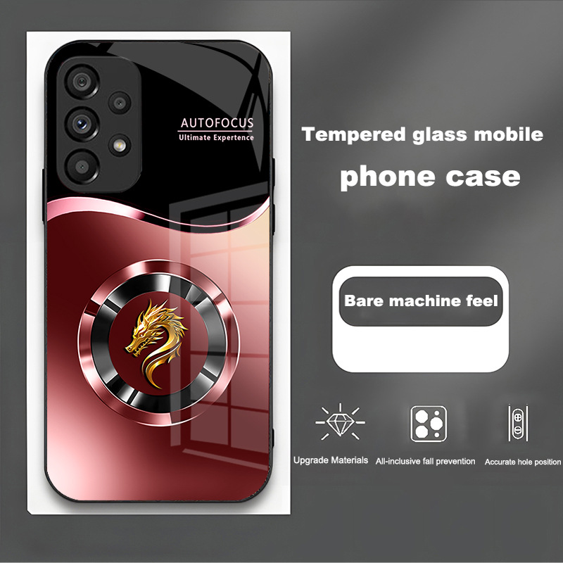 مناسبة لـ Samsung S30EDGE Phone Case S25 Dragon Head Bradient S24 الصينية S22 Glass S8 Ring S9 anti-fall مناسبة لـ Samsung S30EDGE Phone Case S25 Dragon Head Bradient S24 الصينية S22 Glass S8 Ring S9 anti-fall