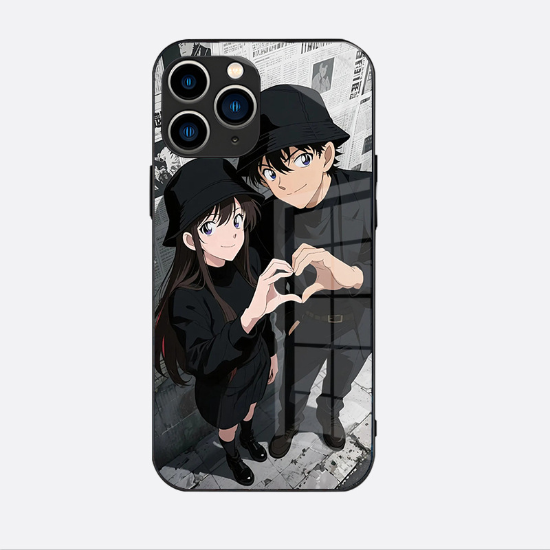 ينطبق على Apple 16Plus Mobile Case 15 Cartoon 14 Newspaper Conan 13 Xiaolan 12 زوجين 11 زجاج XS Love ينطبق على Apple 16Plus Mobile Case 15 Cartoon 14 Newspaper Conan 13 Xiaolan 12 زوجين 11 زجاج XS Love