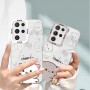 مناسبة لـ Samsung A13 Phone Case 32 Liquid Glass S22 Ultra Peach Cat 24 زوجين بالإضافة إلى حزمة حليب كاملة