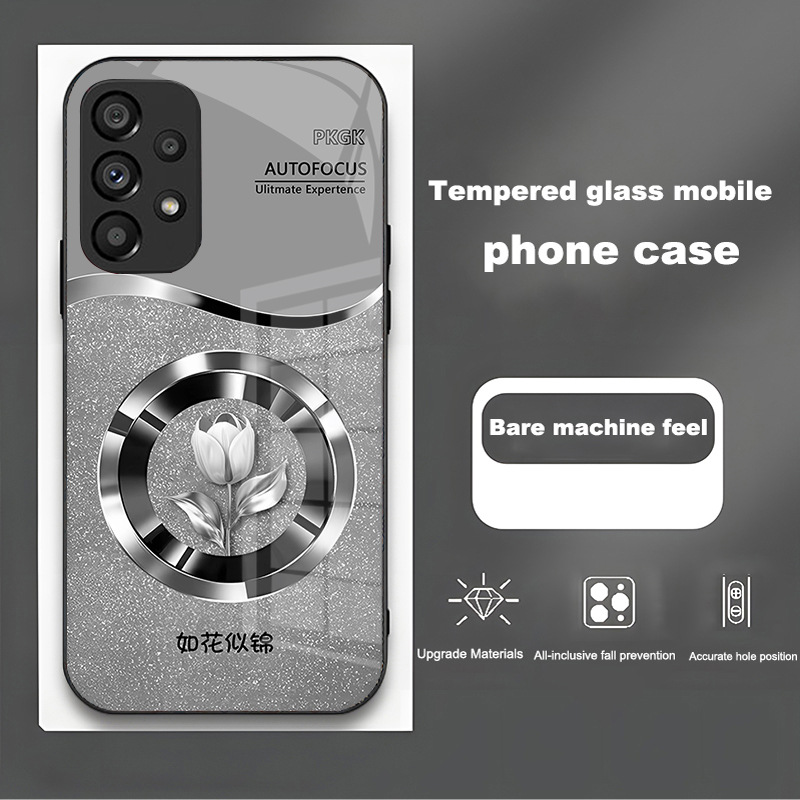 مناسبة لـ Samsung S25Pro Phone Case S24 Ring Tulip S23 Fashion S10E Drop-Probling بالإضافة إلى زجاج شامل للجميع مناسبة لـ Samsung S25Pro Phone Case S24 Ring Tulip S23 Fashion S10E Drop-Probling بالإضافة إلى زجاج شامل للجميع