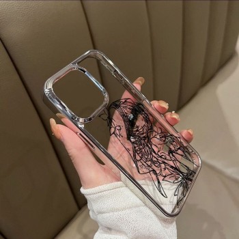 حافظة خطية  بتصميم ابداعي مقاوم للسقوط لهواتف ايفون iPhone 15 pro max Apple 16in style 14   13  11