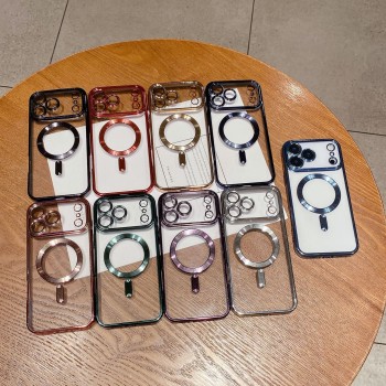 جراب هاتف محمول TPU لهواتف الأيفون  مزود بفتحة دقيقة وغطاء عدسة كامل