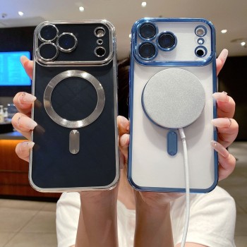 جراب هاتف محمول TPU لهواتف الأيفون  مزود بفتحة دقيقة وغطاء عدسة كامل